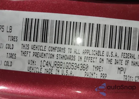 2016 Jeep Patriot Sport from USA, damaged, VIN 1C4NJRBB1GD534360